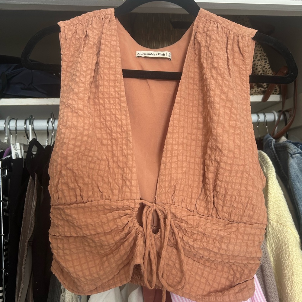 Textured Rust Crop Top